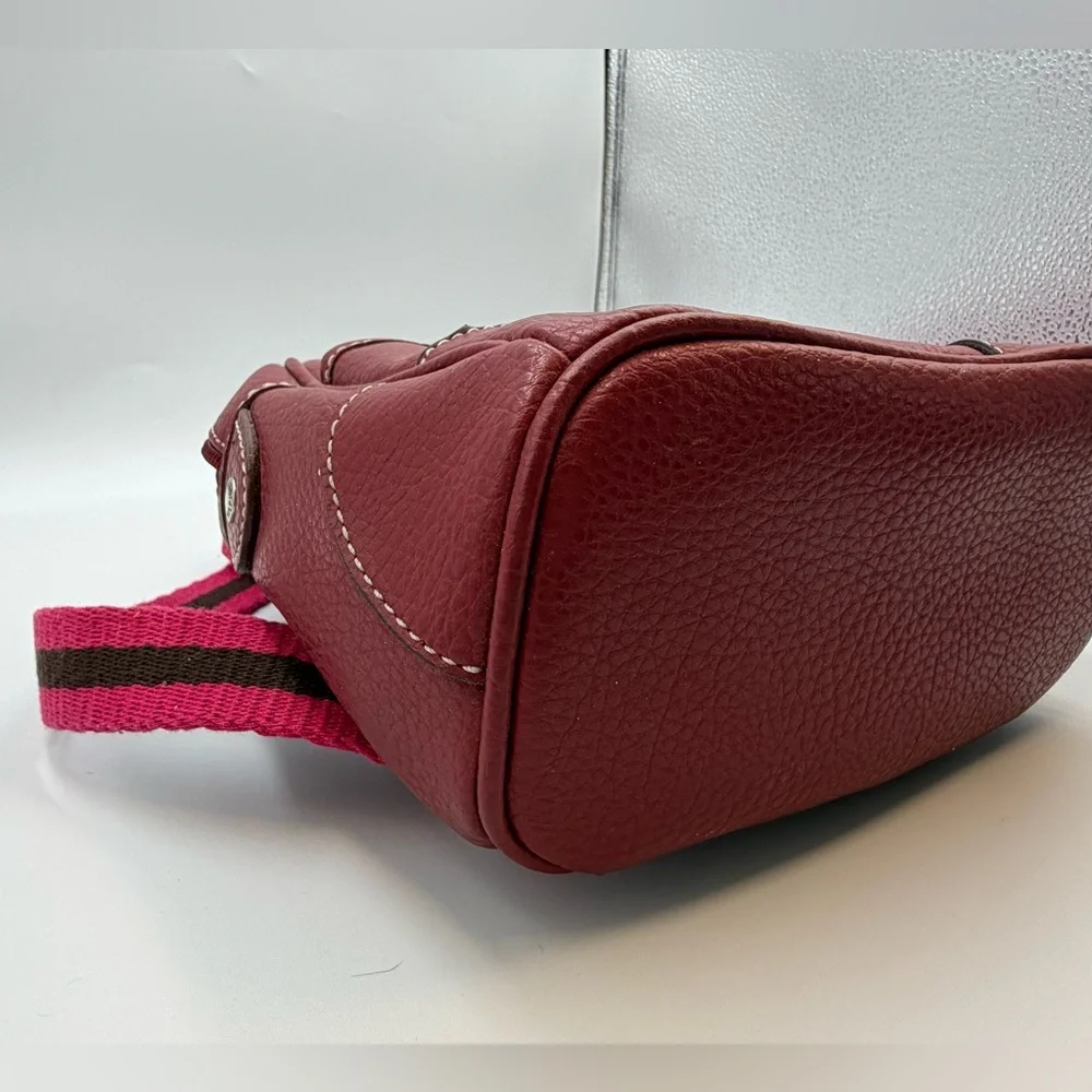 Tommy Hilfiger Mini Leather Backpack Deep Red